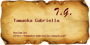 Tamaska Gabriella névjegykártya